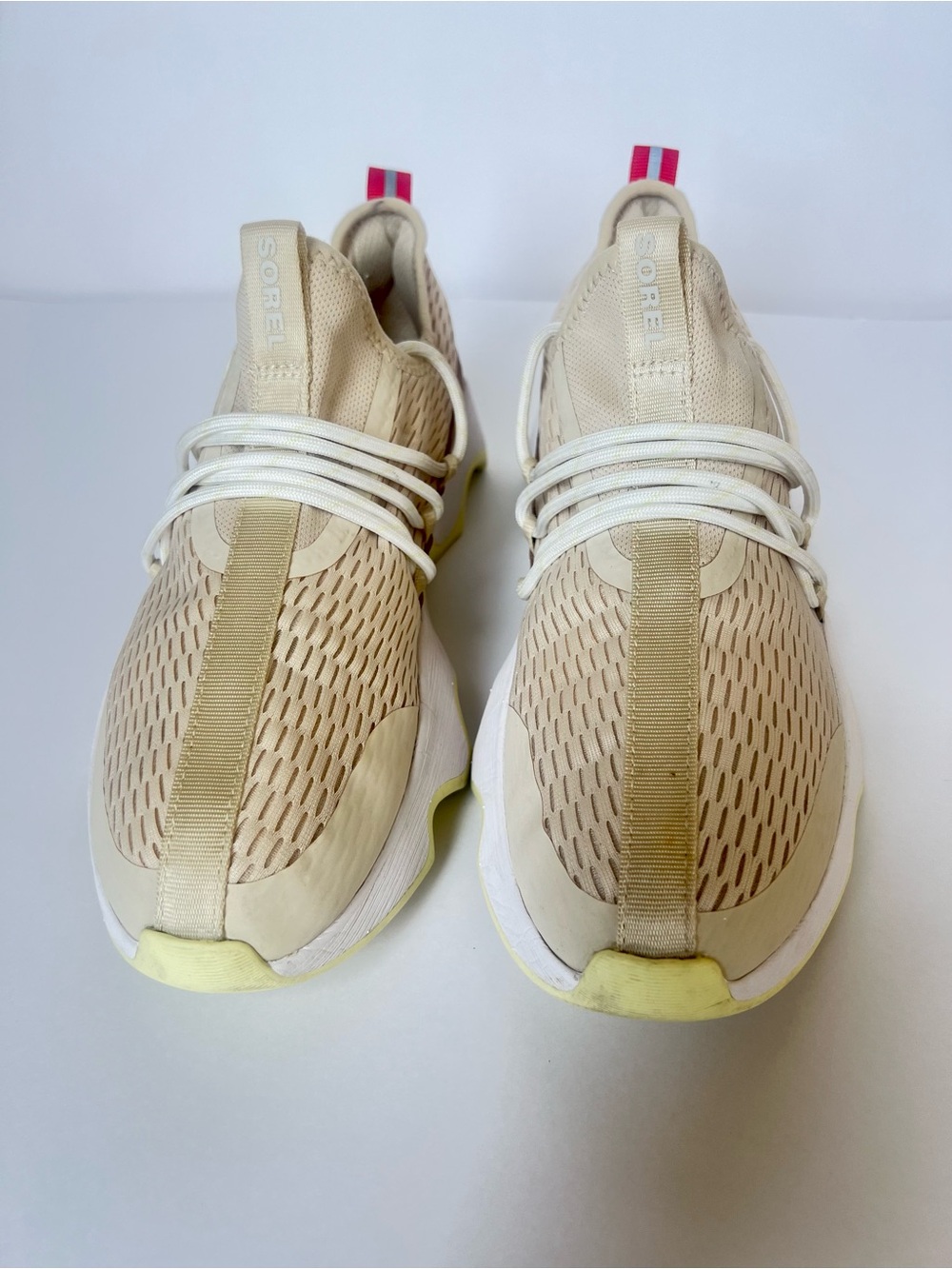 Sorel Kinetic Impact II Crossover Cream Knit Ghillie Lace Sneaker SZ 10 - Picture 6 of 16